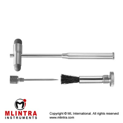 Buck Percussion Hammer With Needle and Brush Stainless Steel - Rubber, 18.5 cm - 7 1/4" Stainless Steel - Rubber Buck Percussion Hammer With Needle and Brush Stainless Steel - Rubber, 18.5 cm - 7 1/4" Stainless Steel - Rubber